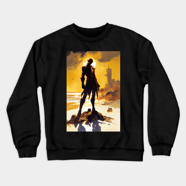 Galactic Hunt: The Alien Bounty Hunter's Quest for Justice Crewneck Sweatshirt by styleandlife